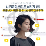[매필녀 후기]와디즈 실시간 1위"매필녀님"X서블리원/인공지능 챗GPT 활용 강의후기!