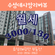 수성구 중동 수성데시앙리버뷰 84B 월세 매물 소개합니다.