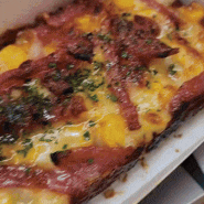 1인 피자 피자마루 UP 의정부민락점 옥수수콘피자 + 치즈 오븐 스파게티 의정부 민락동 피자 배달 리뷰!