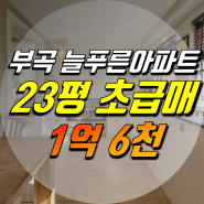 부곡 늘푸른아파트 23평 초급매, 1억 6천만원 즉시입주 깨끗한 컨디션