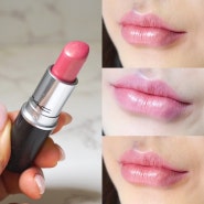 맥 립스틱 프로스트 밤쉘 발색 여리여리한 핑크공주 색상