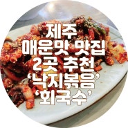 제주 매운맛 맛집_낙지볶음 (낙지로) vs 회 국수 (해녀촌)