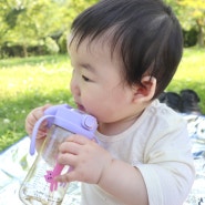 6개월 아기 첫 빨대컵 추천 모윰 원터치빨대컵으로 물 마시기