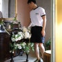 여름 남자 데일리룩 근본템 챔피온 링거 반팔 티셔츠 카고 숏팬츠 반바지 코디