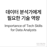 데이터 분석가에게 필요한 기술 역량