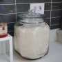 유리 쌀통 5kg 피너츠 글라스자 밀폐 보관용기 집들이 선물