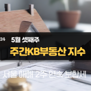 (5월 셋째주) 주간 KB부동산 지수: 서울 매매 2주 연속 보합세