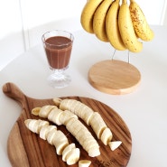 바나나 냉동보관법 바나나 얼리기 냉동 초코바나나 쉐이크 만들기