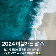 '2024 여행가는 달' 혜택 모두 알려드립니다 (KTX 반값·숙박 5만원 선착순 할인 등)🛫