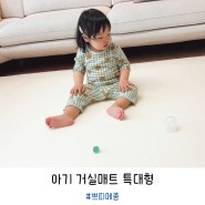 아기 거실매트 특대형 생활방수 밀림방지 쁘띠메종 더블한판