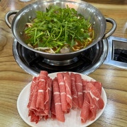 구미 인동 미나리 한가득 샤브샤브 칼국수 맛집 “예향얼큰이손칼국수”