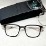 [KAZUO KAWASAKI] 카즈오 가와사키 ACT EIGHT 스퀘어 콤비 티타늄 안경 아이디어 안경원 상수점