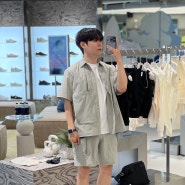 남성 여름 자켓 남자 샌들 데상트 서울 플래그십스토어 쇼핑후기