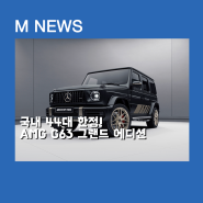 [엠매거진] 국내 44대 한정, AMG-G63 그랜드 에디션 출시