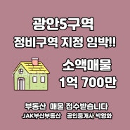 [부산 수영구] 광안5구역 정비구역 지정공람중 & 현최저 매매가