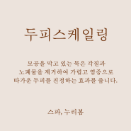 김해피부관리 스파, 누리봄의 두피스케일링