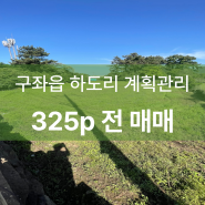 구좌읍 하도리 주택용 토지 매매 철새도래지 인근 계획관리 전 325p