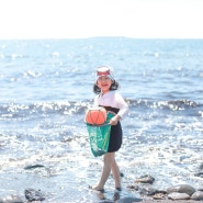 제주 서귀포 쇠소깍에 위치한 해녀복체험과 물소중이컨셉 스냅사진