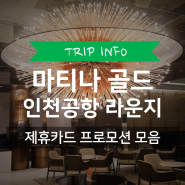인천공항 2터미널 마티나 골드 라운지 | 제휴카드 할인 동반자 무료 1만원 프로모션