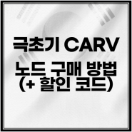 극초기 CARV 노드 구매 방법 할인 코드