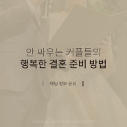 대전결혼식장 웨딩 꿀팁 : 안 싸우고 결혼준비 하는 커플 특징 보며 메리지블루 예방