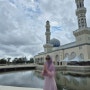 코타키나발루 시티모스크 이슬람사원 이슬람 전통 의상대여후 사진찍기