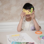 8세 집콕취미 어린이3D펜 작품 한가지색 필라멘트로 치즈만들기