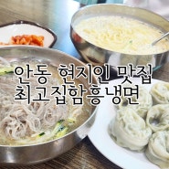 안동 현지인 맛집 최고집함흥냉면전문점 콩국수 왕만두