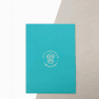 칼라 밍크지 청록 은별색 인쇄 디자인봉투
