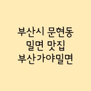 Part.485 - 부산가야밀면 / 부산시 문현동