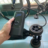 자전거 전동 킥보드 보드 바퀴 타이어 셀프 바람 넣기 전동 에어 펌프 사용 후기