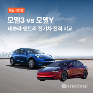 [모딜시크릿] 모델3 vs 모델Y, 테슬라 엔트리 전기차 전격 비교