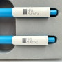 P03 라이트 블루 PIGRA 스위스 볼펜 , 패드 1도 인쇄