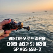 다이와 솔티가 SJ 히라메 SP AGS 65B-3 광어다운샷 로드 하이엔드 스페셜급 낚싯대 광어로드 끝판왕