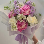 여의도역 결혼기념일 작약꽃다발 꽃과정원 꽃집