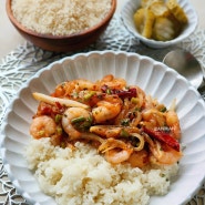 농부한씨 당일도정쌀 새우덮밥 만들기 맛있는쌀추천