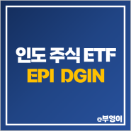 인도 주식 투자 방법 인도 ETF EPI DGIN 주가 배당 수수료