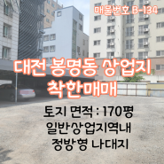 대전 봉명동 상업용 토지매매