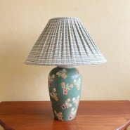 빈티지램프 ♣ Vintage 'Cades France' green floral ceramic lamp