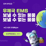 [EXPRESS L] 우체국 EMS 보낼 수 있는 품목, 보낼 수 없는 품목