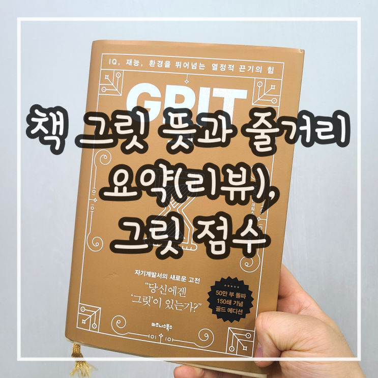 책 그릿 뜻과 줄거리 요약, 그릿 점수 : 네이버 블로그
