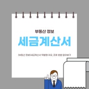 {부동산 정보}세금계산서 역발행 이유, 조회 방법 알아보기