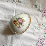 빈티지케이♣Vintage Limoges egg shaped ceramic case