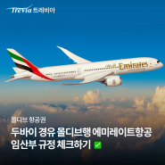 [몰디브 항공권] 에미레이트 항공, 임산부 규정 체크하기✅