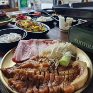 제주공항 근처 밥집 돼지갈비 맛집 부자갈비냉면