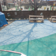 [탄성포장재]인천 동구 화평동 OO어린이집 어린이놀이터바닥포장 인천친환경탄성고무칩포장