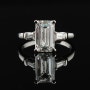 GIA1캐럿 에메랄드 컷 다이아몬드 의 매력적인 반지 (주문제작)