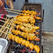 방콕 먹부림 :: 짜뚜짝시장에서 만난 오징어꼬치 장인, 짜뚜짝 맛집으로 킹정🤘