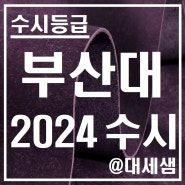부산대학교 / 2024학년도 / 수시등급 결과분석