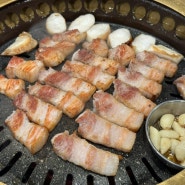 도톰 : 두툼한 삼겹살이 맛있는 장한평역 고기집(내돈내산)